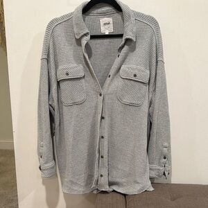 Aerie waffle button up - small